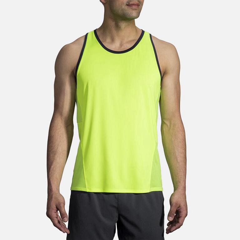 Brooks Stealth Running Tank Top - Men's - Yellow (05483-LETW)